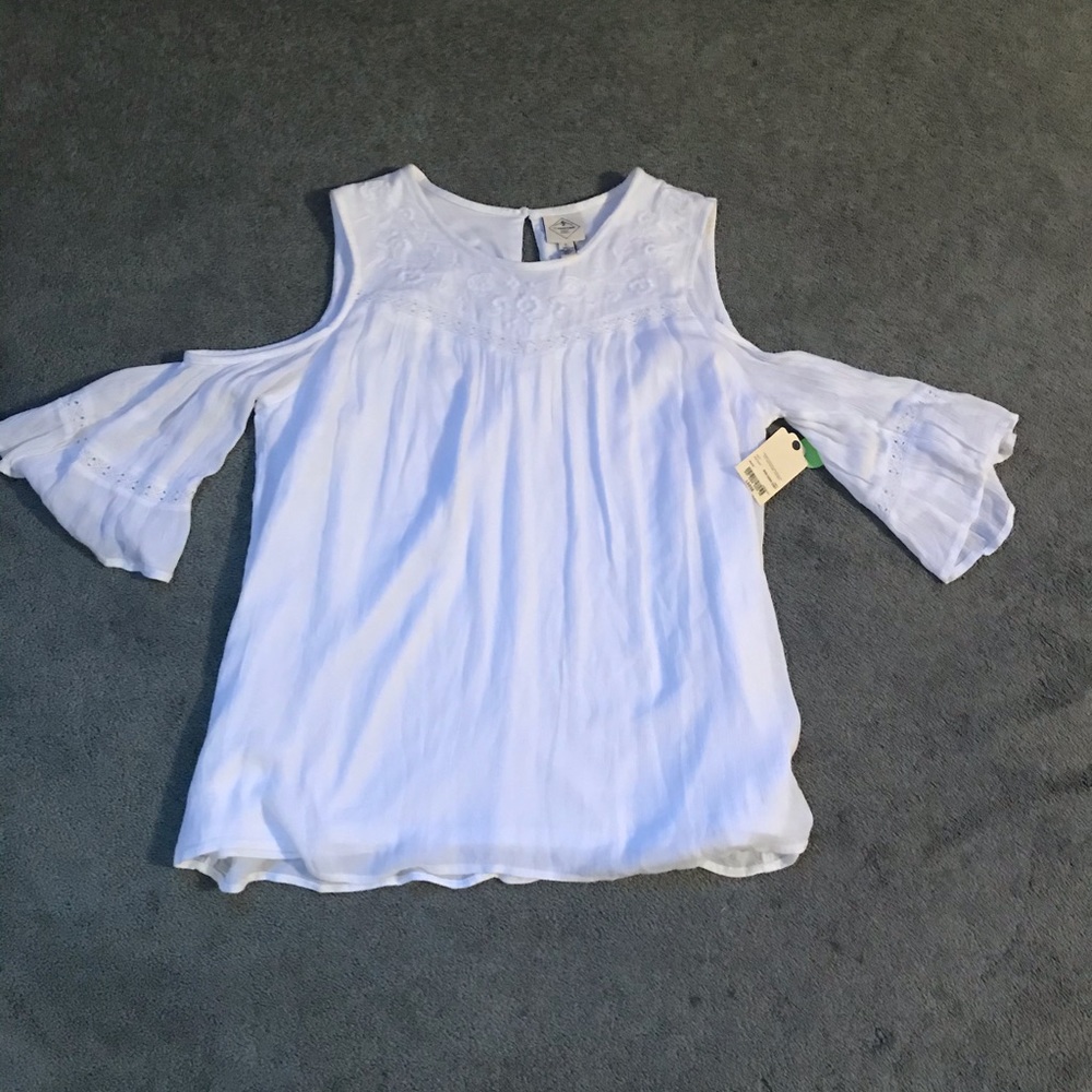 Ladies White OPEN SHOULDER TOP BRAND NEW